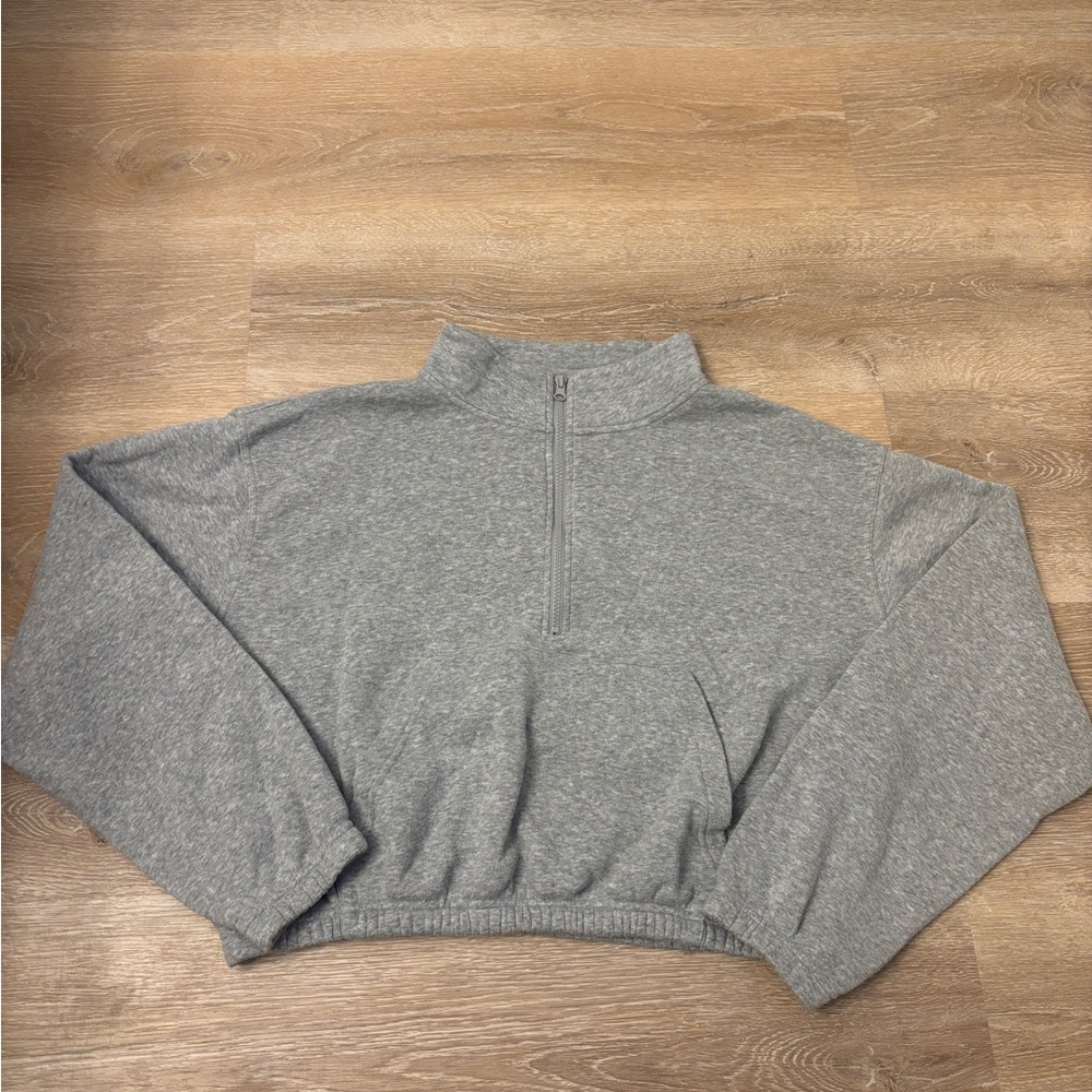 Gray Pacsun Women's Half Zip Sweater